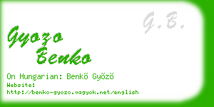 gyozo benko business card